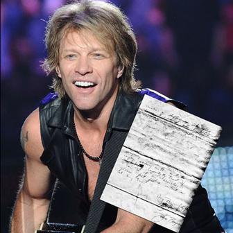  Bon Jovi with Secret Letter