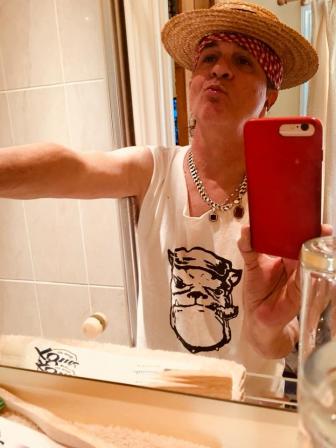 Sylvain selfie, from Sylvain Facebook page, August 2018.